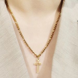 Elegant Gold Plated Cross Necklace